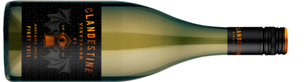 Clandestine Vineyards #2 Pinot Gris Bottle
