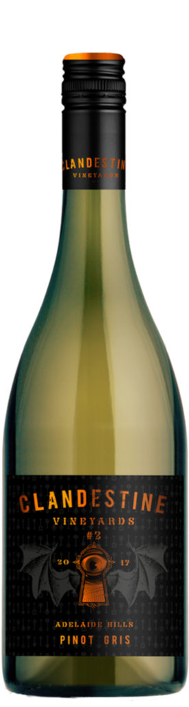 Clandestine Vineyards #2 Pinot Gris Bottle