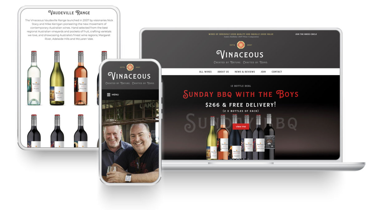 Responsive Graphic Template - Vinaceous Vinaceous on Mobile, Desktop and Tablet