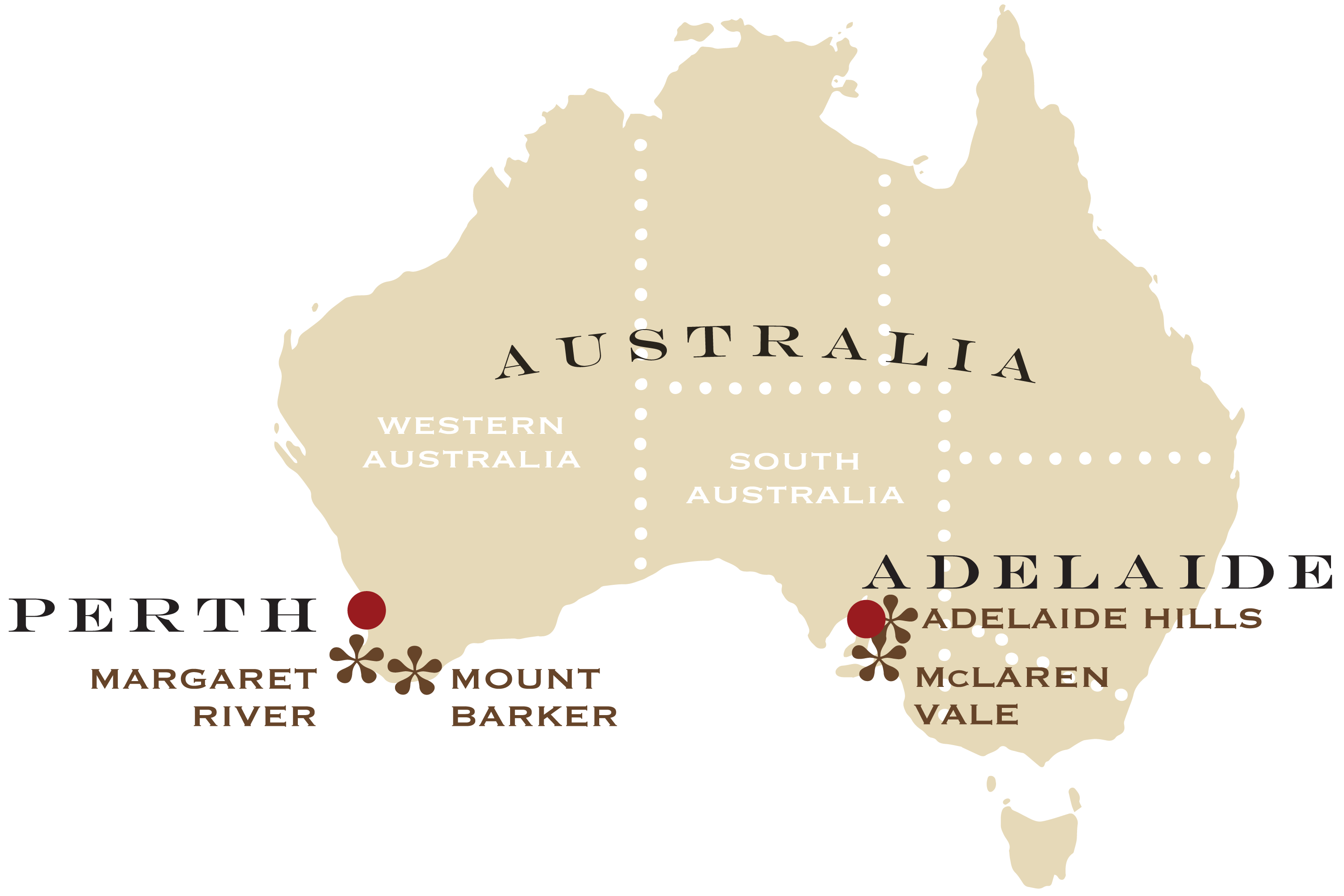 Vinaceous Australian Map
